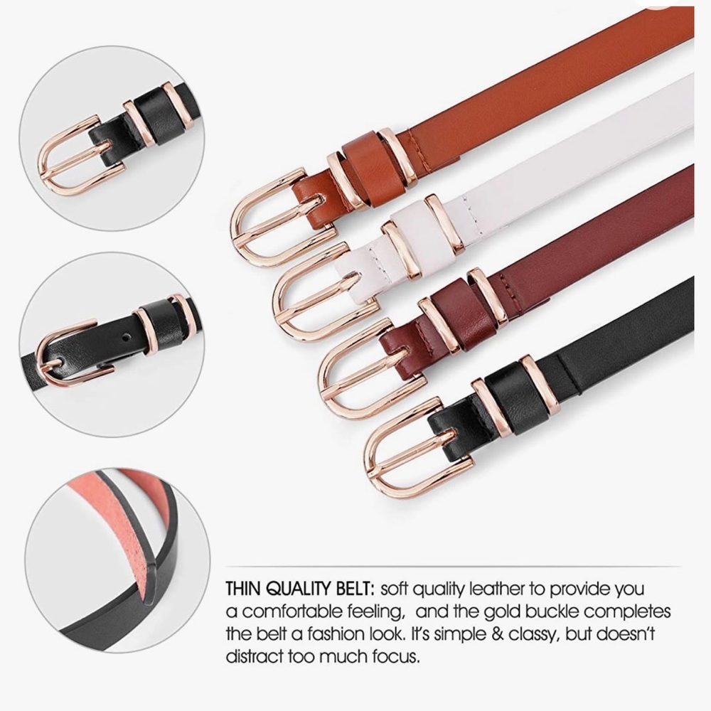 Set 4 Thin Belts - Picture 3 of 10